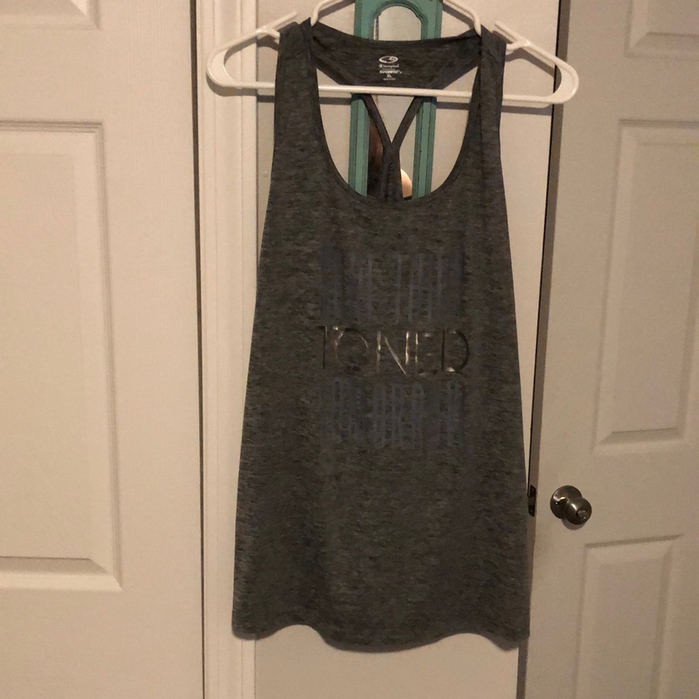 Champion XL duo dry gray workout tank